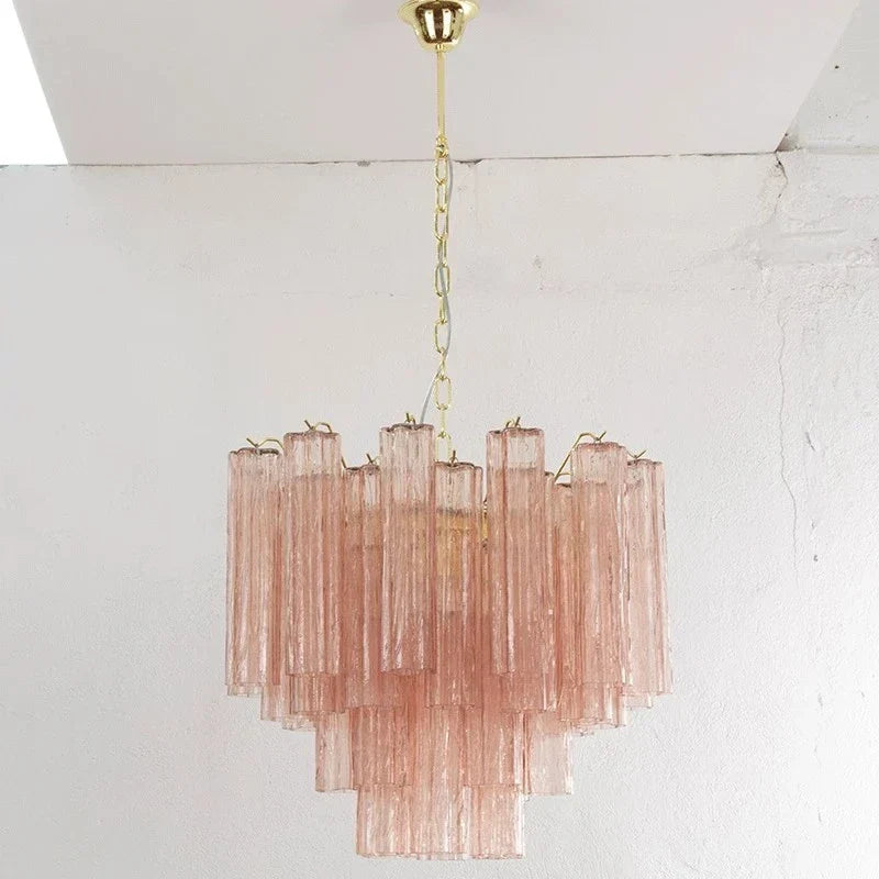 Afralia™ Modern French Design LED Stained Glass Chandelier for Kitchen Bedroom