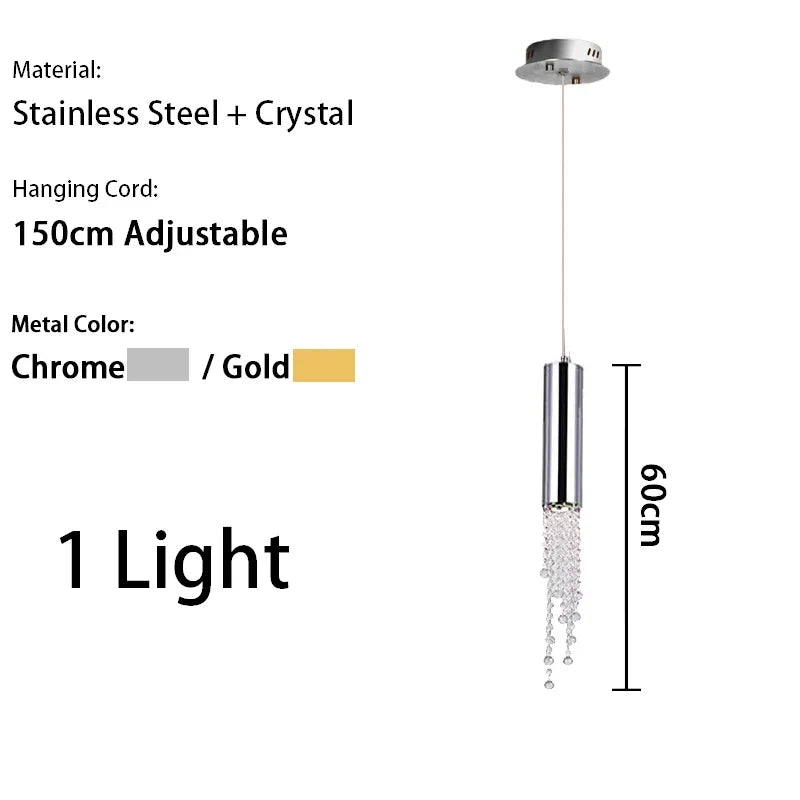 Afralia™ Gold Crystal Chandelier: Modern Luxury Lighting for Living Room, Staircase, Villa.