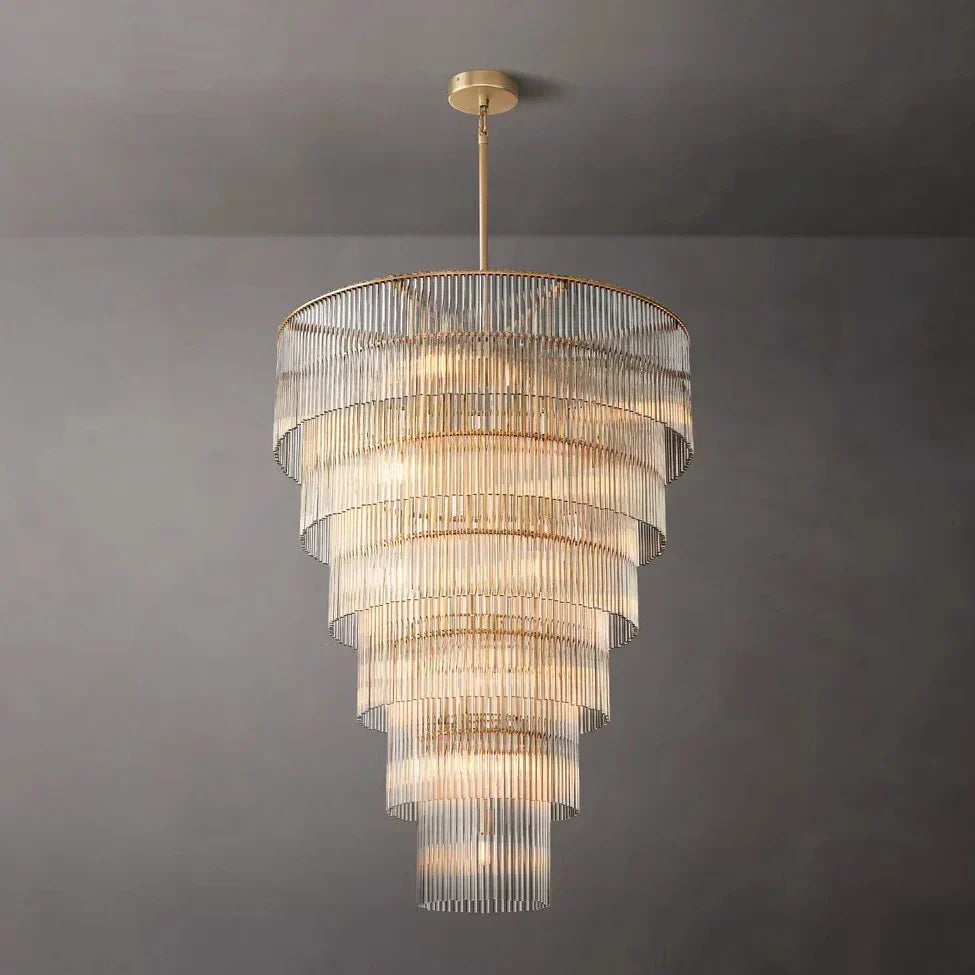 Afralia™ Nordic Luxury Brass Chandelier with Glass Shade