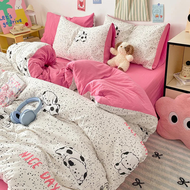 Afralia™ Cloud Cotton Printed Bedding Sets | Super Soft Quilt Set for School Home Twin King