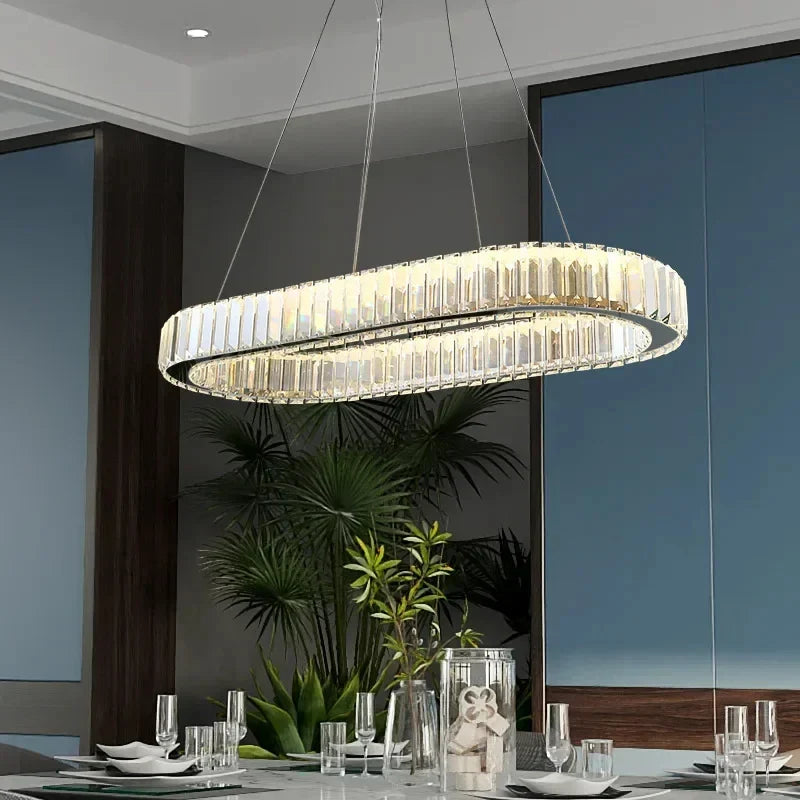 "Afralia™ Crystal Ceiling Pendant Chandelier – Luxury Light for Living Room, Bedroom, and Dining Area"