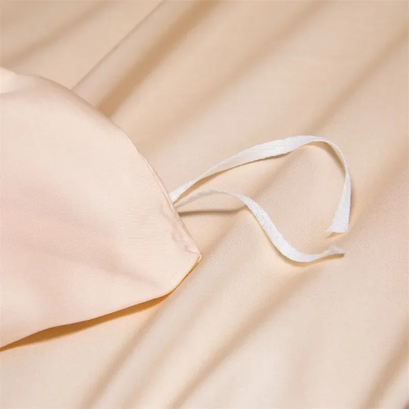 Afralia™ Cooling Cotton Solid Bedding Set Ultra Soft Quilt Cover for Summer