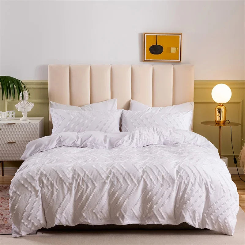 Afralia™ Wave Stripes Grey Bedding Set Full Queen King Twin Duvet Cover Pillow Cases