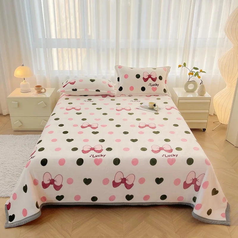 Afralia™ Cartoon Print Flannel Sofa Cover – Lightweight Plush Blanket for Adults