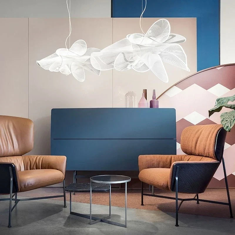 Afralia™ White LED Crystal Chandelier for Dining & Living Room Luxury Ceiling Hanging Lamp