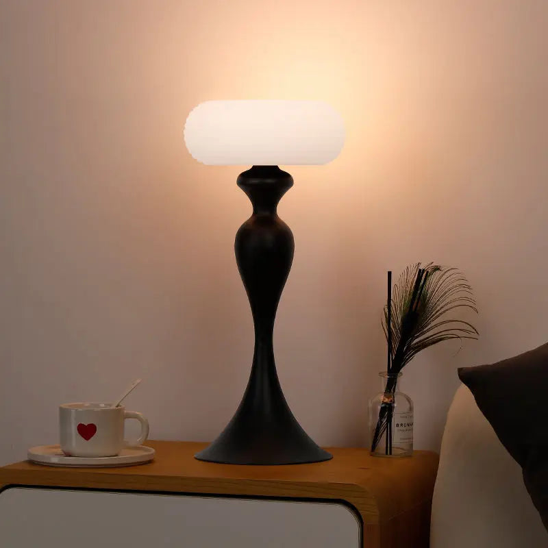 Afralia™ Retro Roman Living Room Sofa Side Table Antique Chinese Desk Lamp