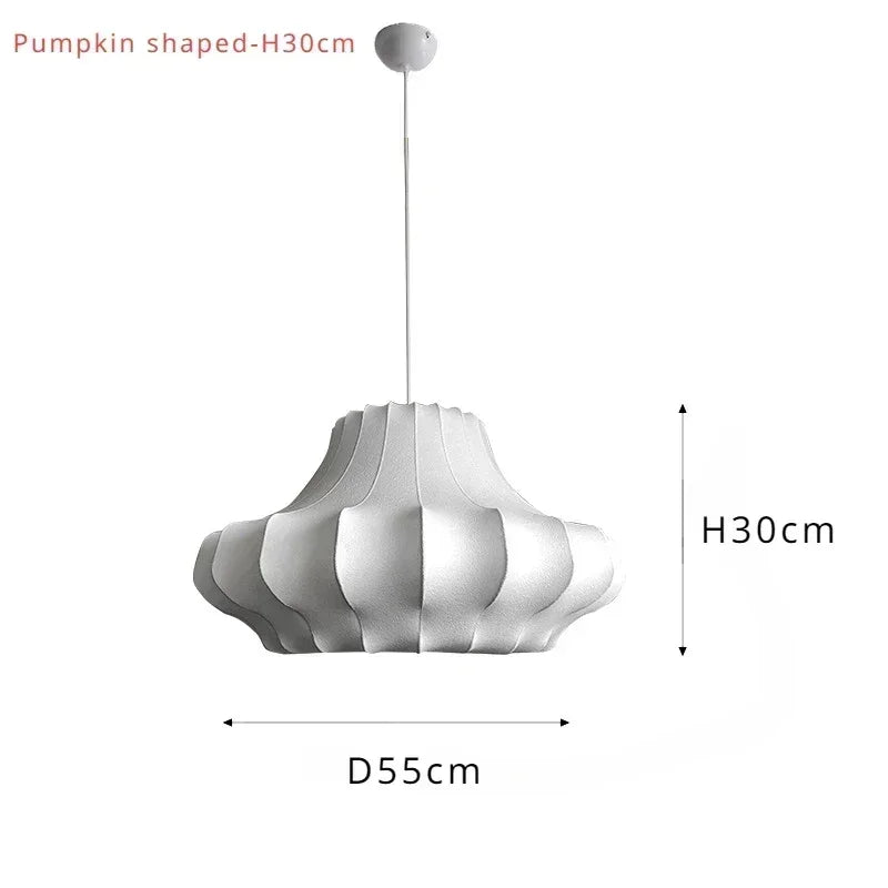 Afralia™ Japanese Silk Pendant Chandelier - Modern Designer Home Lighting