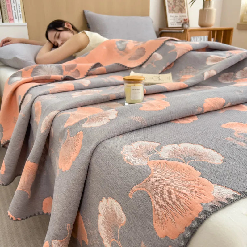 Afralia™ Cotton Towel Blanket, Rural Printed Thin Quilt - Luxury Breathable Bedspread
