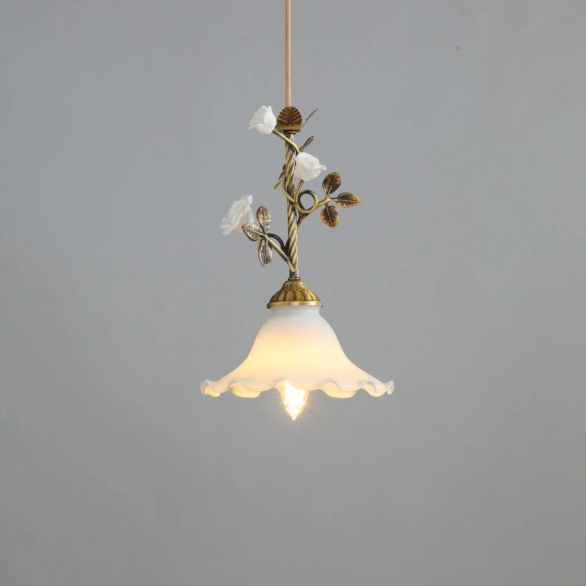 Afralia™ Vintage Copper Pendant Chandeliers for Dining Bedroom Study LED Lighting