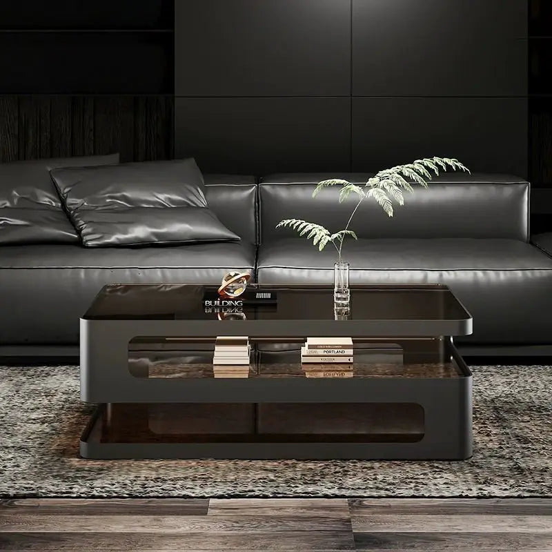 Nordic Glass Coffee Table by Afralia™ - Minimalist Luxury Designer Furniture