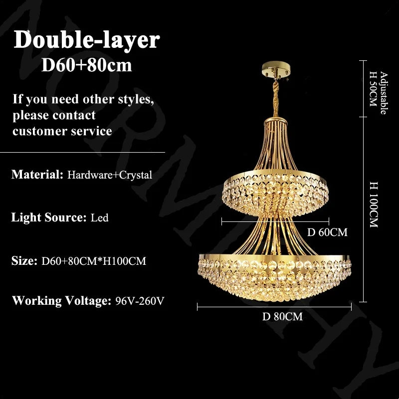 Afralia™ Crystal Pendant Chandelier for Dining Bedroom Living Room - Modern Nordic Luxury Lighting