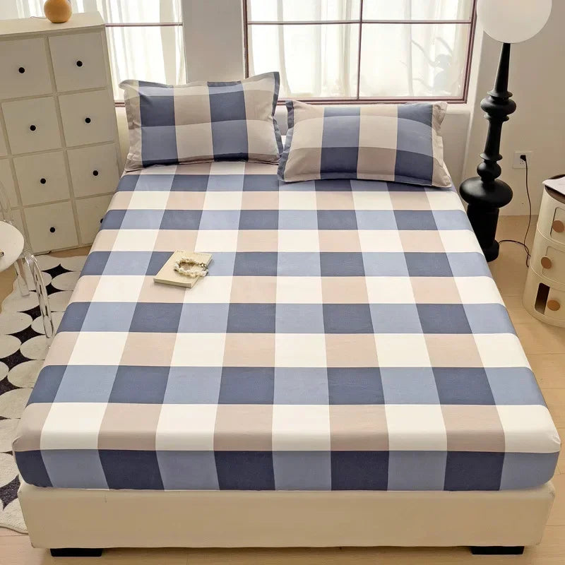 Afralia™ Japanese Style Thick Fitted Sheet for Queen/King Bed