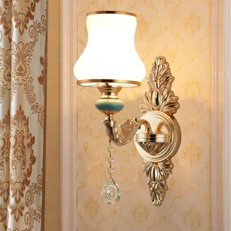 Afralia™ Crystal Wall Sconce Bedroom Lamp Indoor Modern Lighting Europen Style