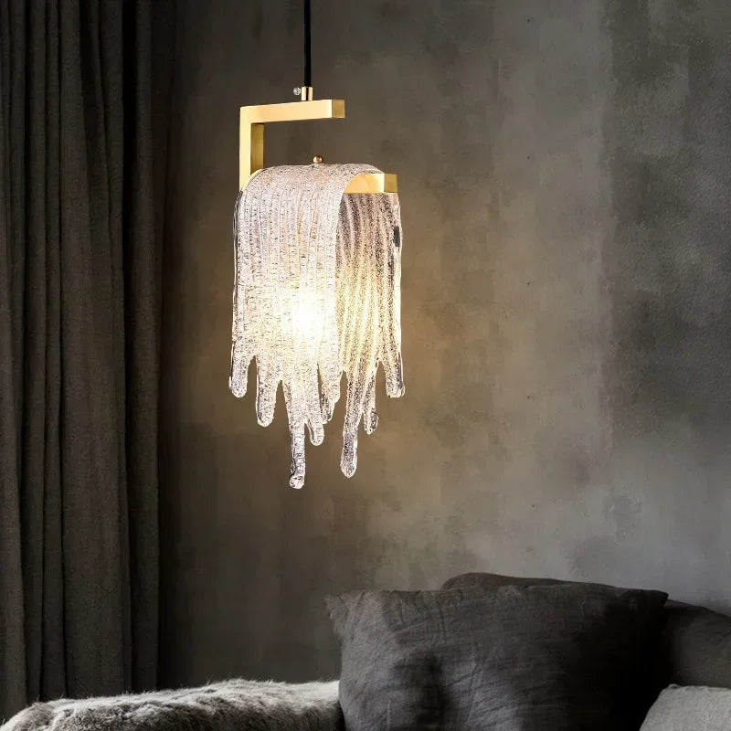 Afralia™ Crystal LED Pendant Light: Modern Bedroom Hallway Living Room Art Decoration Fixture