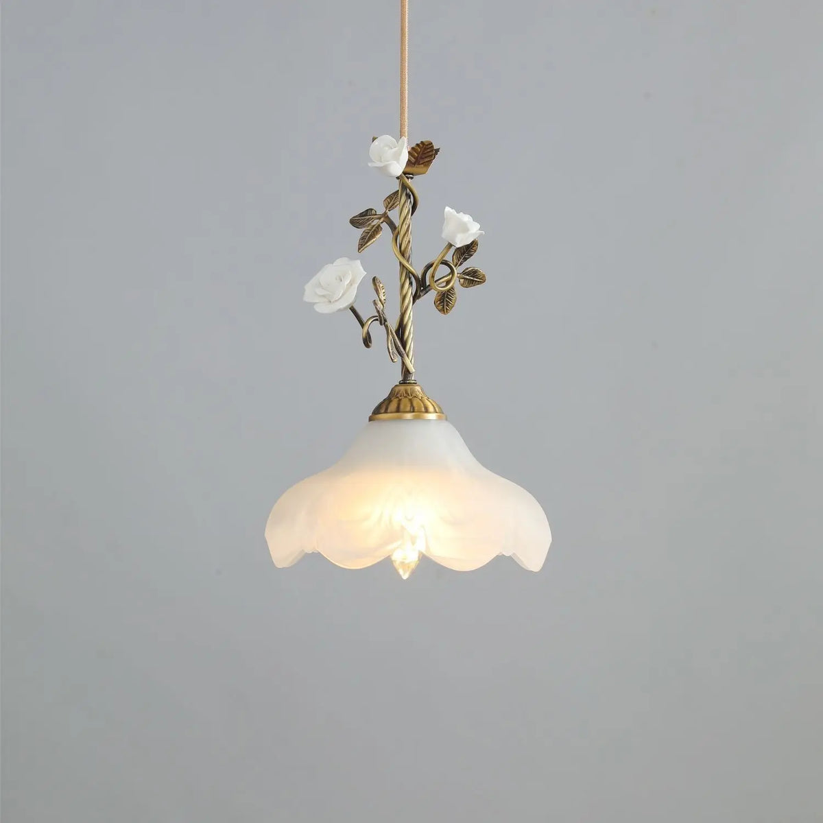 Afralia™ Vintage Copper Pendant Chandeliers for Dining Bedroom Study LED Lighting
