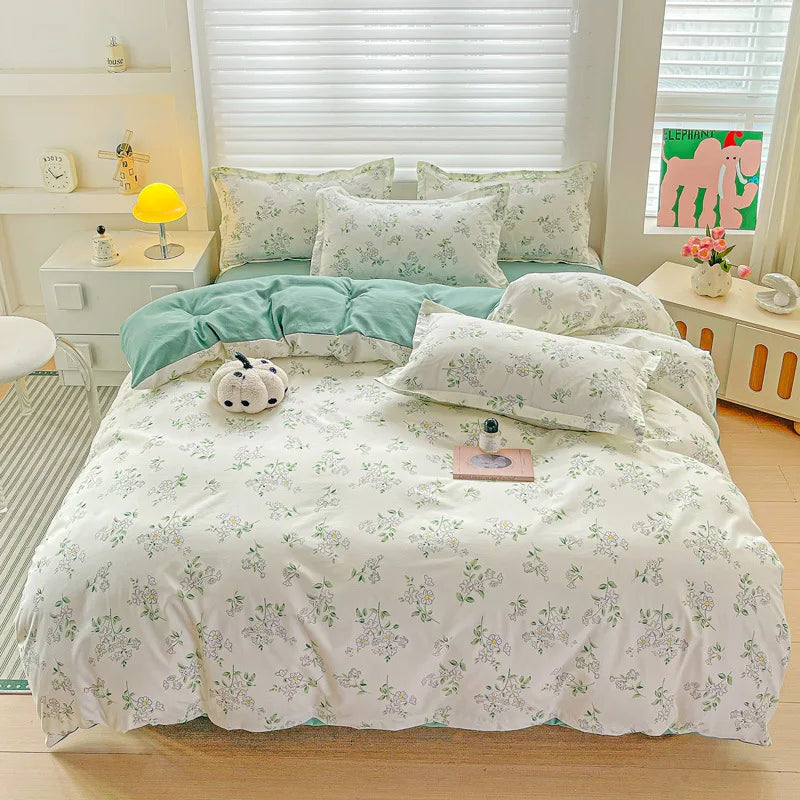 Afralia™ Geometric Pattern Single Duvet Cover, Cozy Cotton Bedding for Autumn/Winter