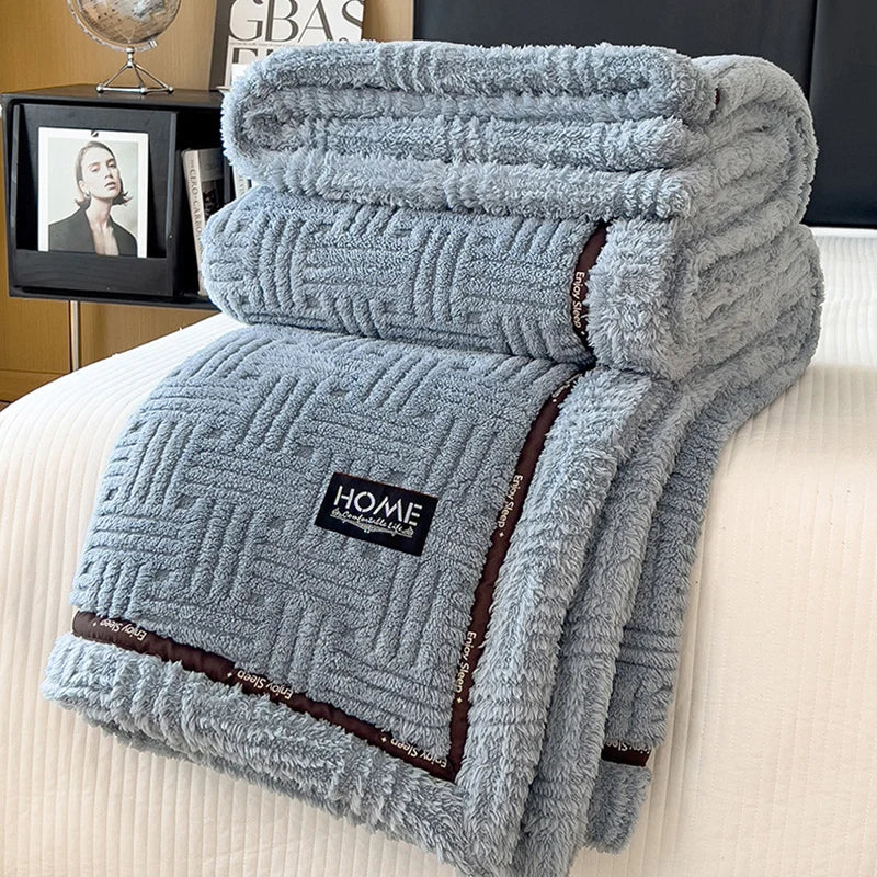 Afralia™ Double-Layer Luxury Coral Fleece Winter Blanket