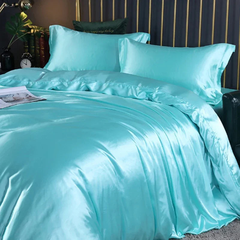 Afralia™ Silk Bedding Sets: Smooth Comforter Covers for Cool Summer Sleep