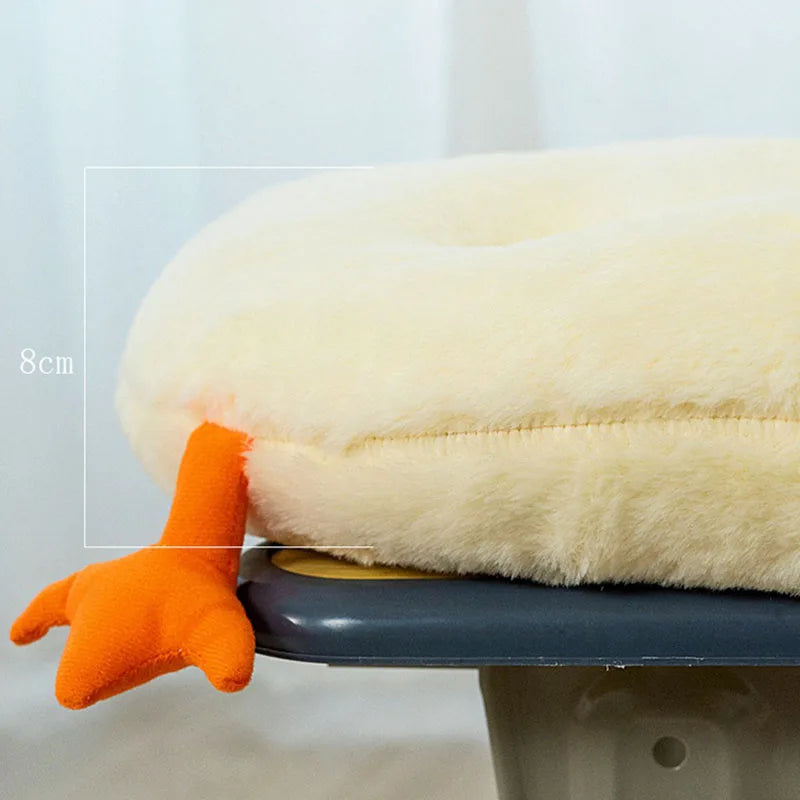 Afralia™ Solid Goose Backrest Cushion: Ultra Soft Cartoon Design for Office Chair, Home Decor