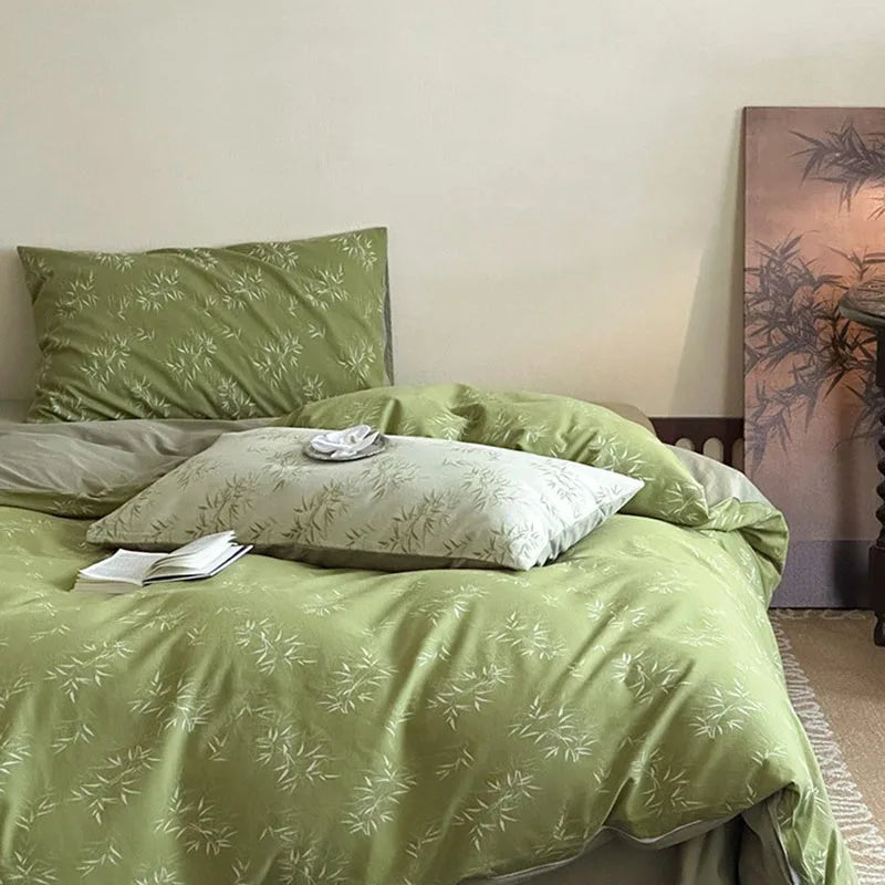 Afralia™ Queen Size Jacquard Cotton Bedding Set for All Seasons
