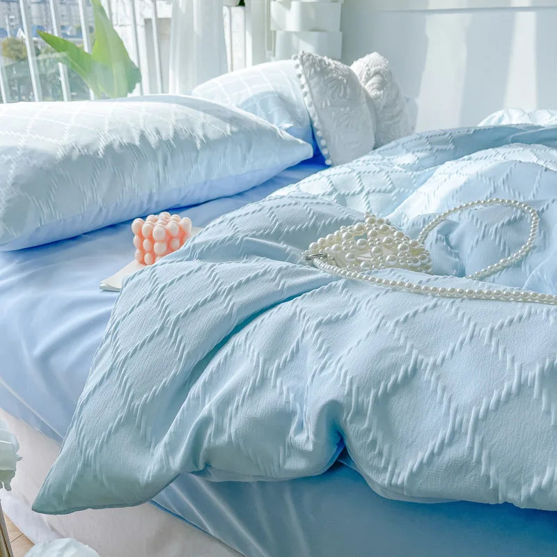 Afralia™ Diamond Jacquard Duvet Cover, Skin-Friendly & Breathable for All Seasons