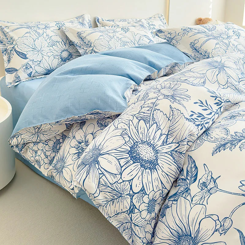 Afralia™ Romantic Flower Soft Bedding Set: Cozy & Breathable Comforter for Spring & Summer