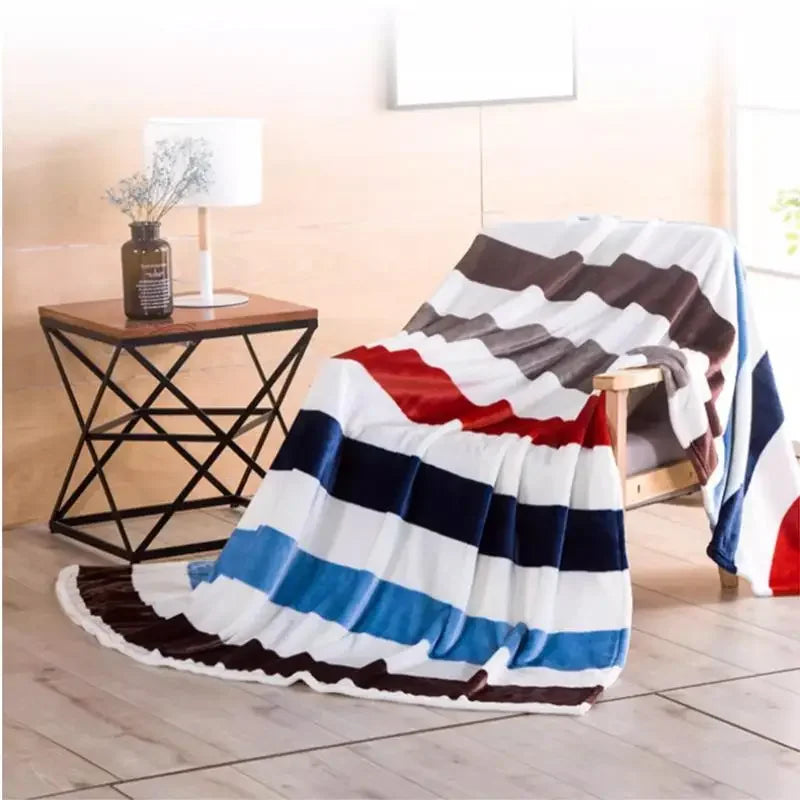 Afralia™ Coral Fleece Flannel Flower Printed Blanket for Single/Queen/King Beds