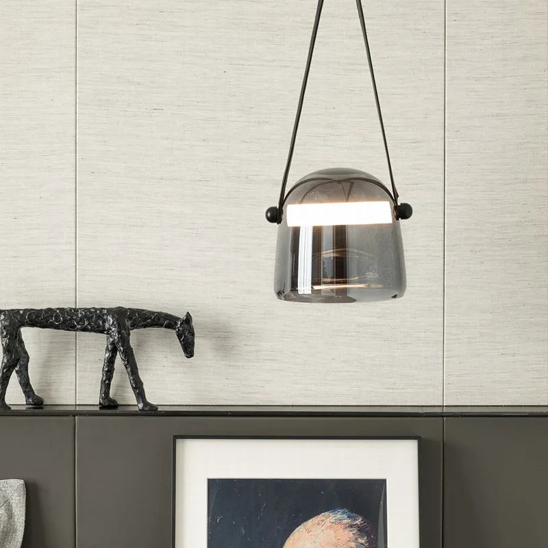 Afralia™ Luxury LED Crystal & Leather Chandelier for Living Room