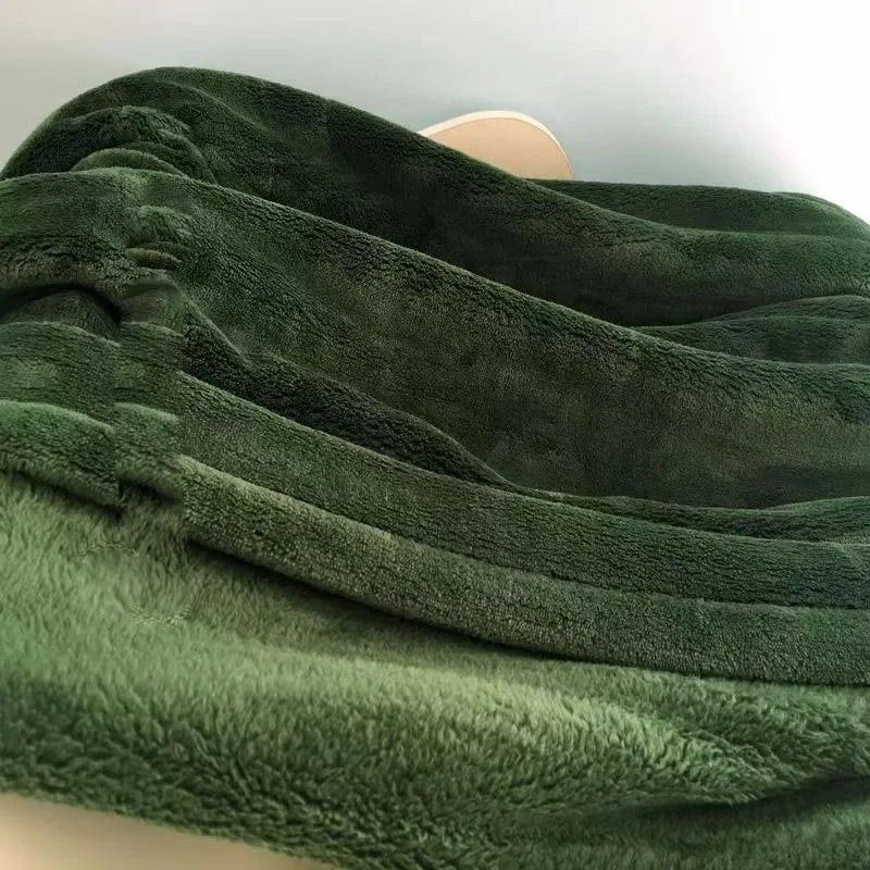 Afralia™ Cozy Flannel Warm Blanket: Soft Plush Coral Fleece Bed Cover & Shawl