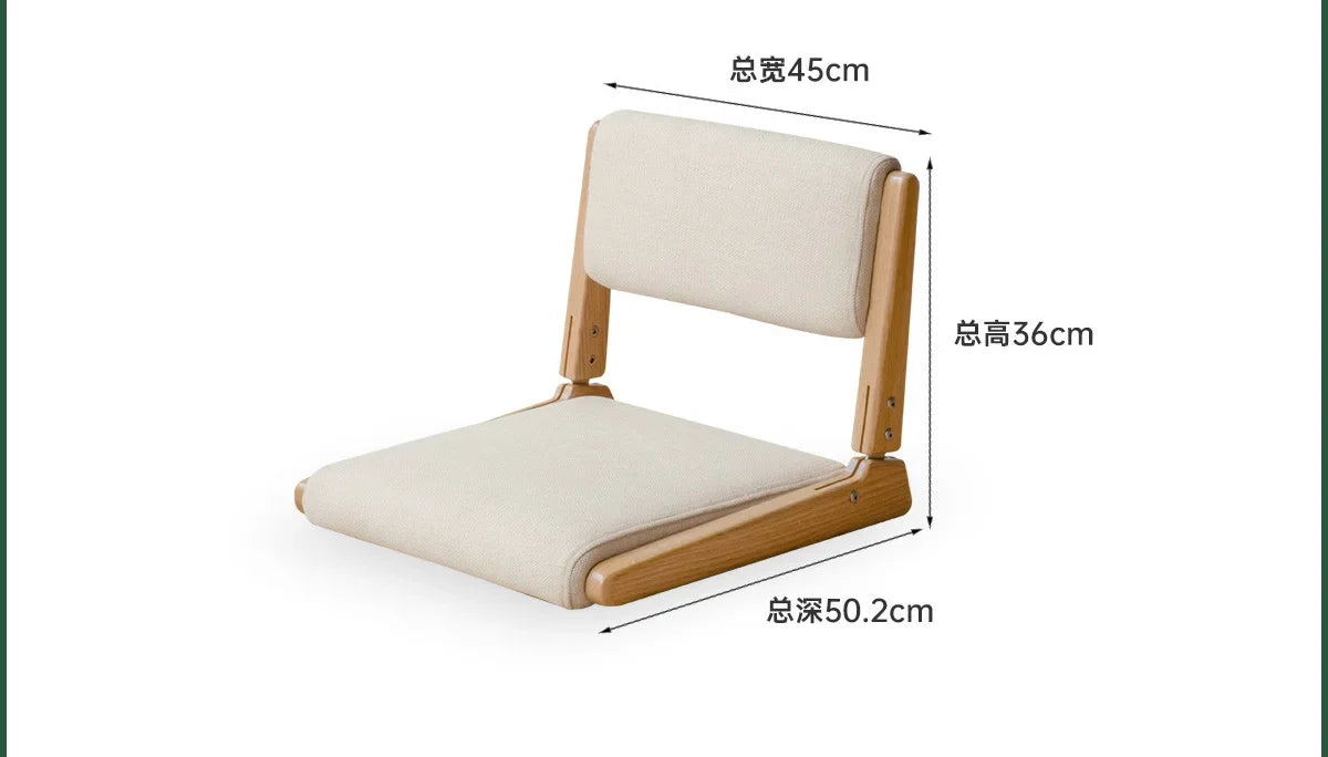 Afralia™ Solid Wood Legless Stool Tatami Armchair Washitsu Bay Window Seat