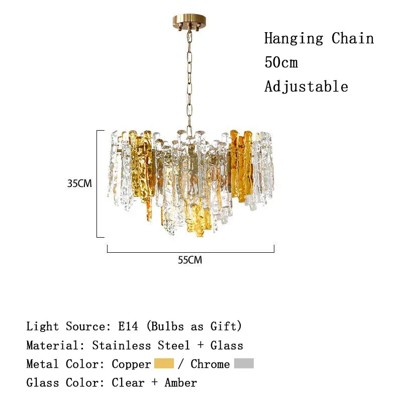 Afralia™ Designer Glass Pendant Lighting | Modern LED Hanging Fixture for Dining Room