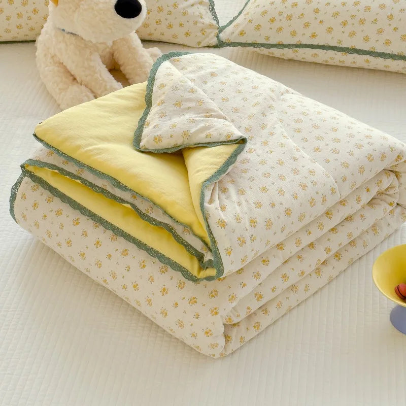 Afralia™ Summer Comforter: Sweet Printed Air-Condition Queen King Beds, Soft Skin-Friendly Breathable Blanket
