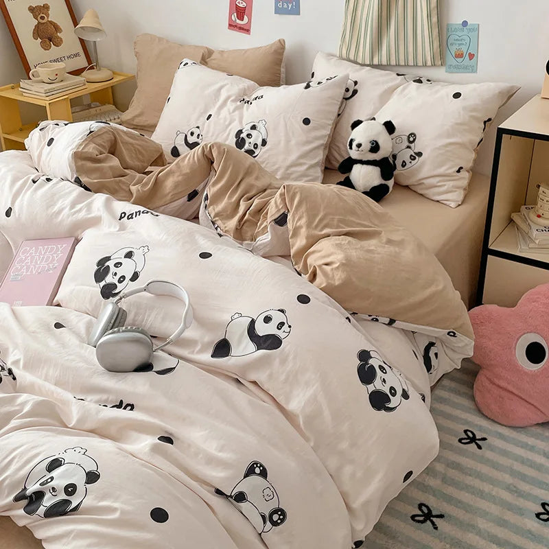 Afralia™ Cloud Cotton Printed Bedding Sets | Super Soft Quilt Set for School Home Twin King