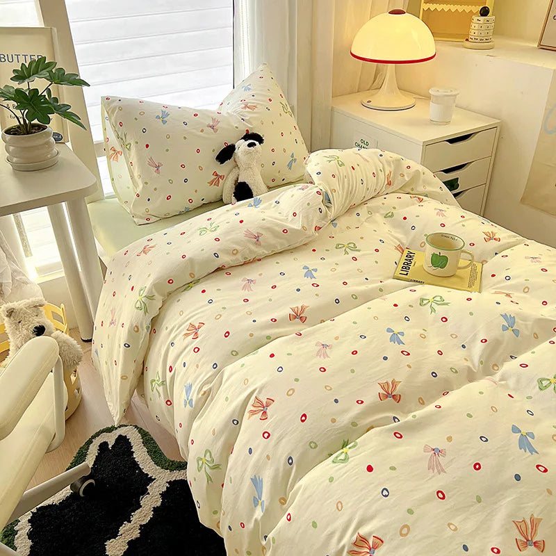 Afralia™ Cartoon Style Cotton Printed Bedding Sets in Single/Double Size
