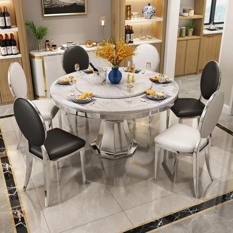 Afralia™ Stainless Steel Dining Chairs: Modern, Simple, and Luxurious for Home or Restaurant