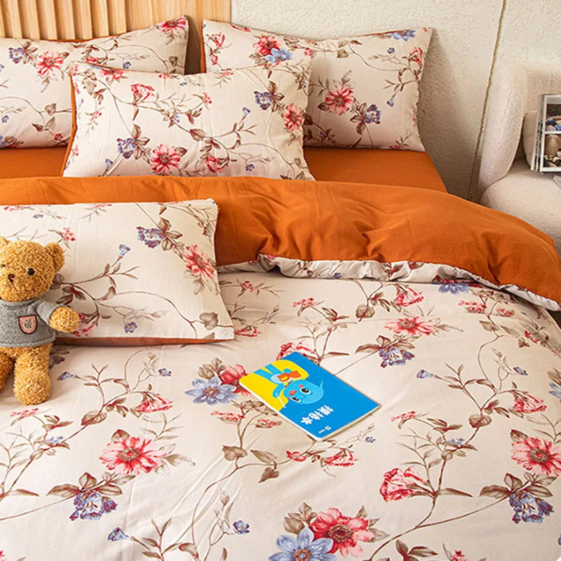 Afralia™ Floral Print Bedding Set - Cozy & Vibrant Quilt Set for Home, Bedroom, Dorm