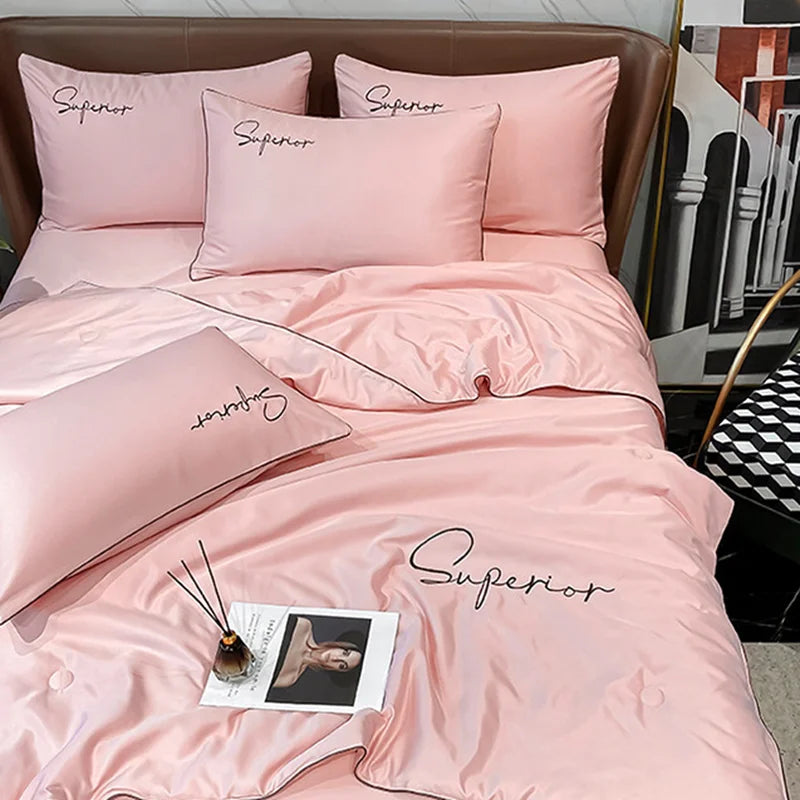 Afralia™ Satin Silky Summer Quilt: Super Soft & Breathable Bedding Blanket