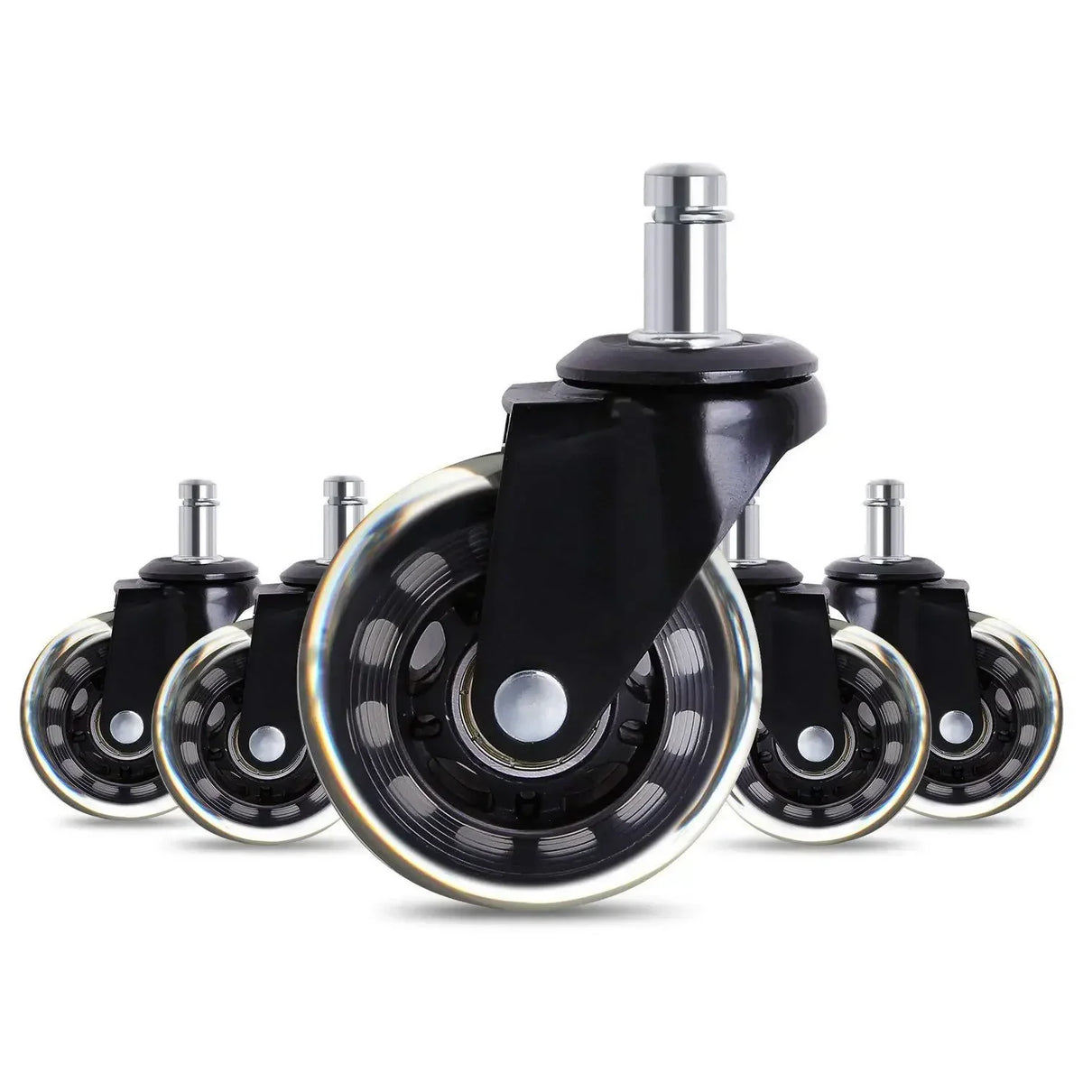 Afralia™ 3 Inch Rotatable Heavy Duty Soft Safety Office Chair Caster Roller