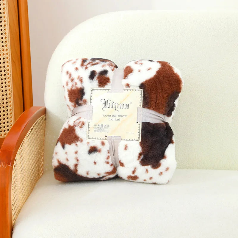 Afralia™ Two-Tone Raschel Blanket - Cozy, Stylish, All-Season Blanket