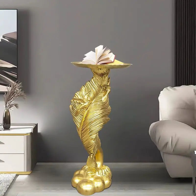 "Afralia™ Feather Floor Decoration for Living Room, TV Cabinet, Sofa & Housewarming"