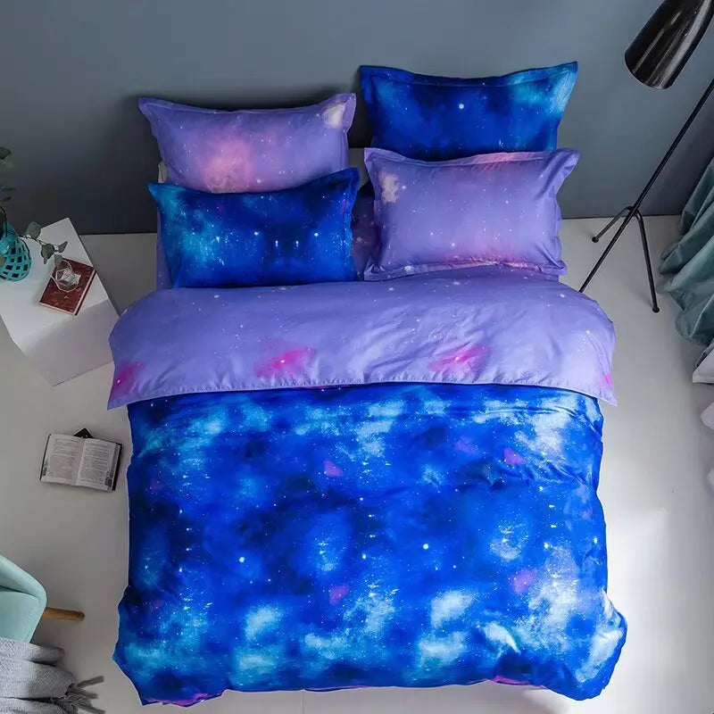 Afralia™ Romantic Starry 3D Printed Duvet Cover Set for Single Double Bed