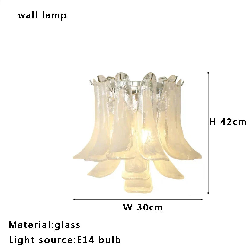Afralia™ Pink Glass Petal Chandelier: Modern Luxury Ceiling Pendant Light