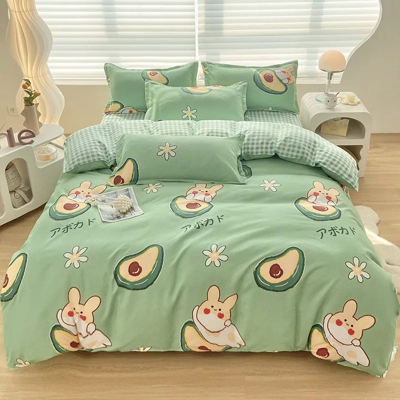 Afralia™ Cute Pattern Duvet Cover | Super Soft Comforter Cover for Single/Double Bed