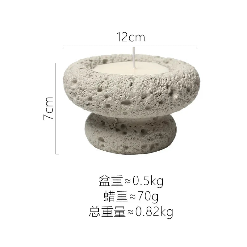Afralia™ Silicone Concrete Candle Cup Mold Aromatherapy Tray Plaster Support Mold
