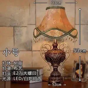 Afralia™ Retro European Style Bedside Desk Lamp for Luxurious Living Room and Study Table
