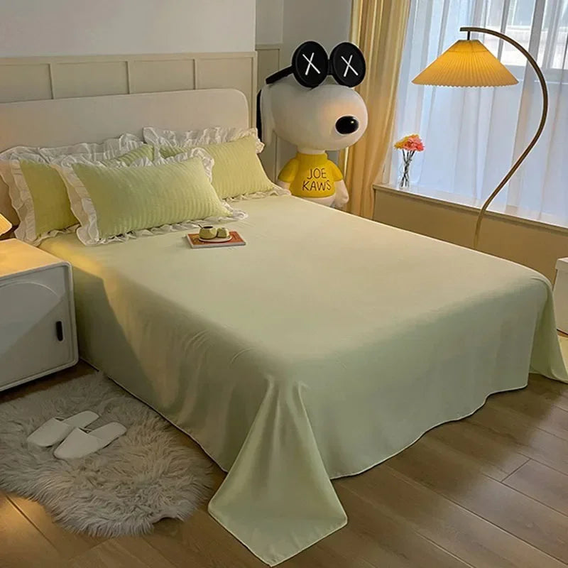 Afralia™ Double-Layer Lace Bubble Cotton Bedding Set - Soft Skin-Friendly Bed Linens