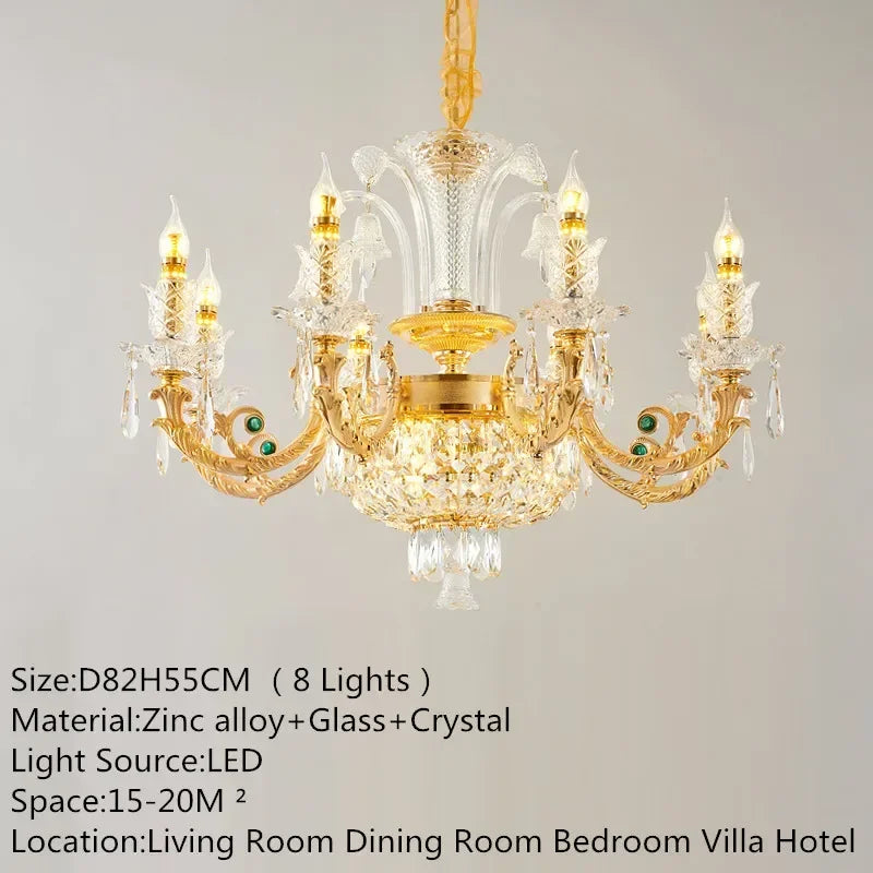 Afralia™ Crystal Pendent Chandelier for Luxury Living Spaces