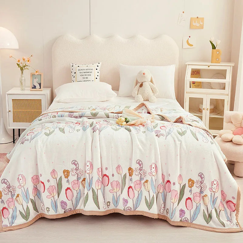 Afralia™ Soft Velvet Ferret Print Blanket for Warmth and Comfort - Autumn Ready