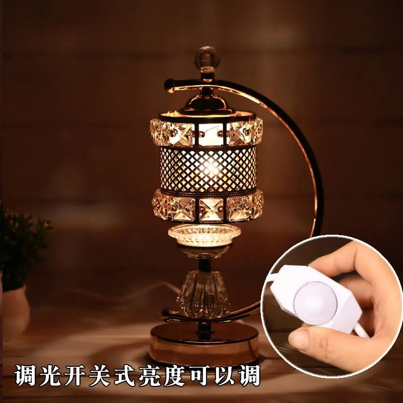 Afralia™ Retro Sleep Aromatherapy Essential Oil Lamp Home Bedroom Aroma Stove Plugin