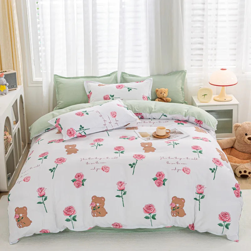 Afralia™ Animal Pattern Bedding Set - King/Queen Size Quilt Set for Comfortable Home.